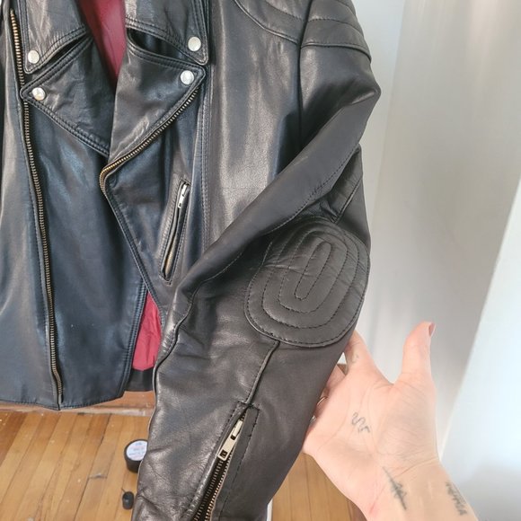 HEAVY LEATHER GERMAN ORIGINAL BERLIN MOTOR JACKET - Picture 2 of 4